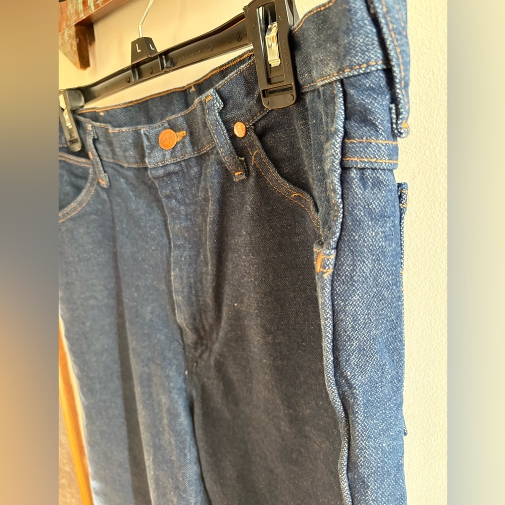 Vintage Wrangler Jeans Mens 36x30 Blue Denim Workwear Western 1990s Y2K - Picture 9 of 9